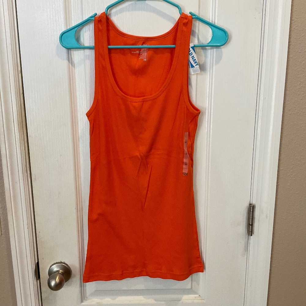 Old Navy Orange Ribbed Tank Top - Large - NWT